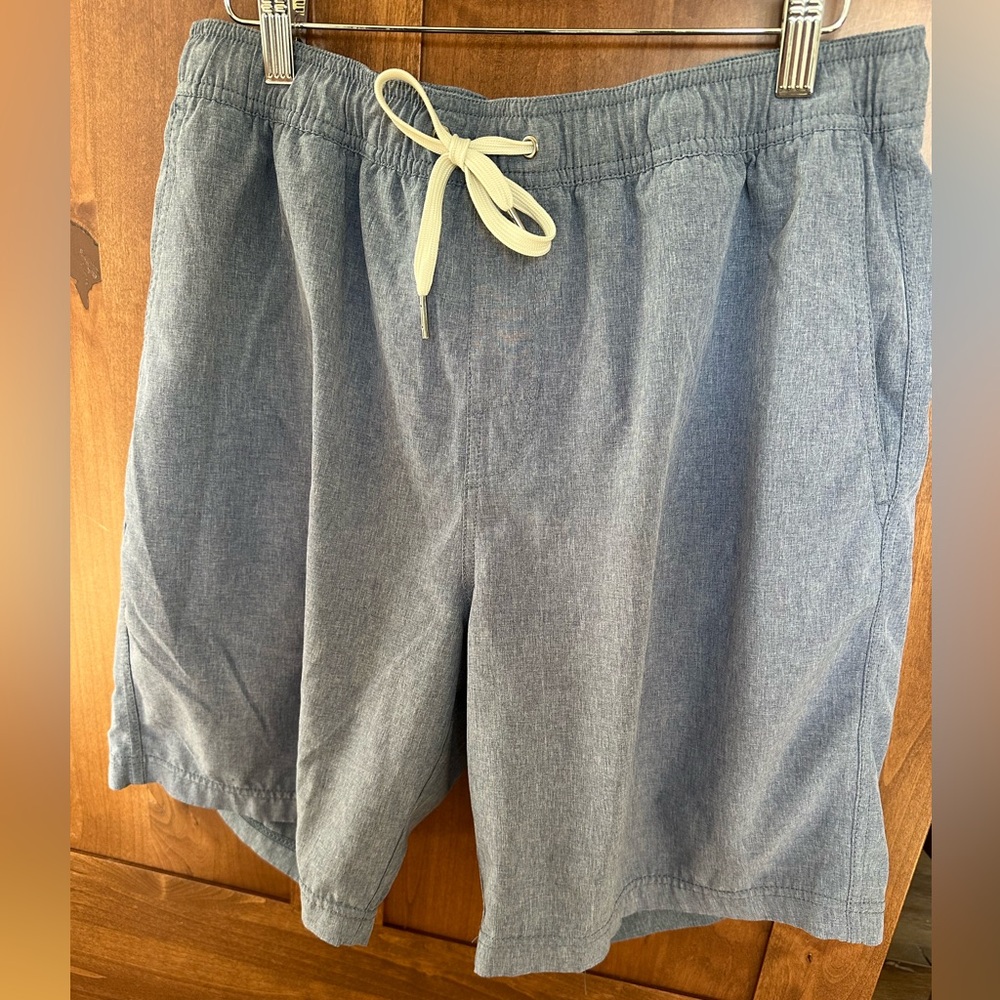 Fair Harbor Light Blue Shorts with Liner. Size L